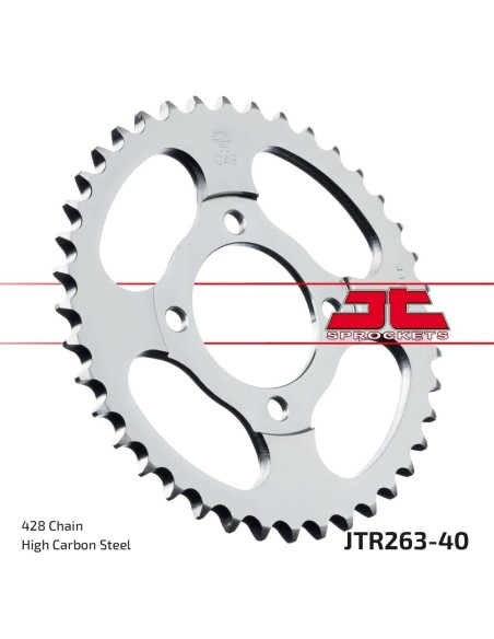 corona moto jt sprockets de acero de 40 dientes jtr263 40
