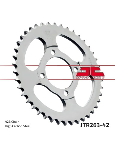 corona moto jt sprockets de acero de 42 dientes jtr263 42
