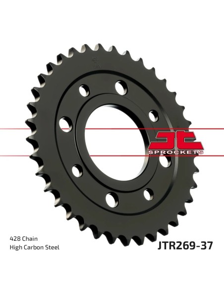 corona moto jt sprockets de acero de 37 dientes jtr269 37