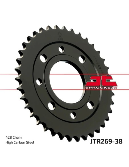 corona moto jt sprockets de acero de 38 dientes jtr269 38