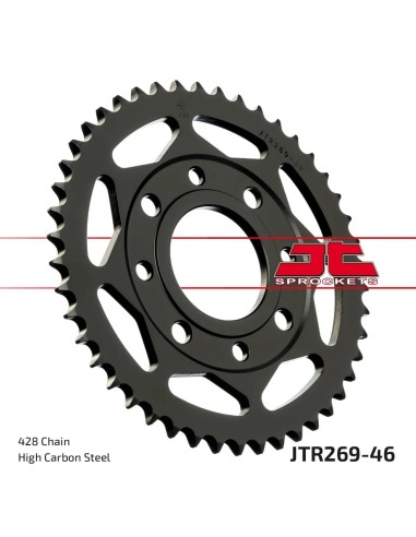 corona moto jt sprockets de acero de 46 dientes jtr269 46