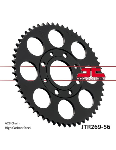 corona moto jt sprockets de acero de 56 dientes jtr269 56