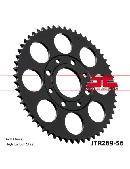 corona moto jt sprockets de acero de 56 dientes jtr269 56