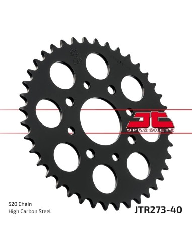 corona moto jt sprockets de acero de 40 dientes jtr273 40