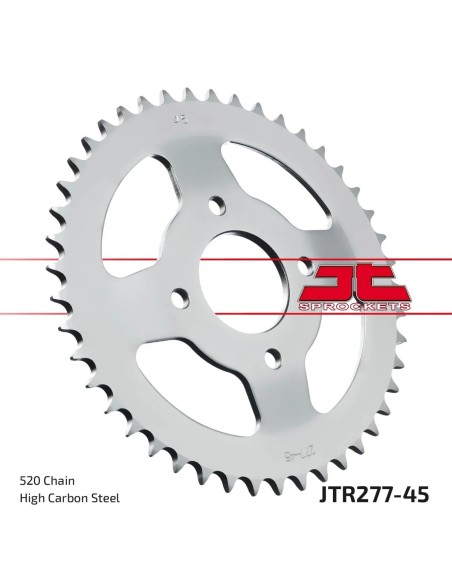 corona moto jt sprockets de acero de 45 dientes jtr277 45