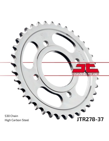 corona moto jt sprockets de acero de 37 dientes jtr278 37