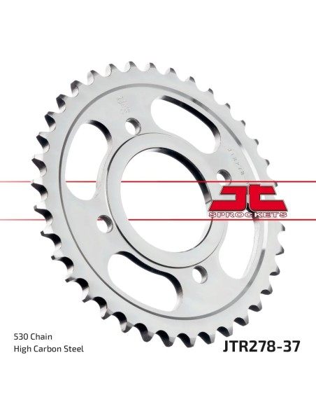 corona moto jt sprockets de acero de 37 dientes jtr278 37