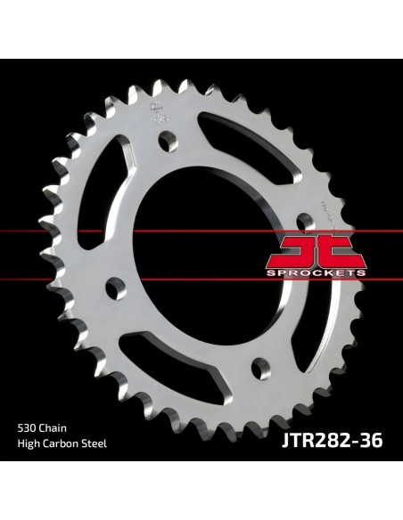 corona moto jt sprockets de acero de 36 dientes jtr282 36