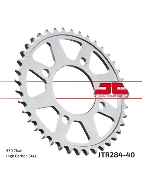 corona moto jt sprockets de acero de 40 dientes jtr284 40