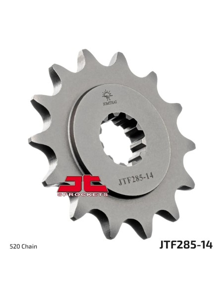 pinon de moto jt sprockets acero 14 dientes p 520 jtf285 14