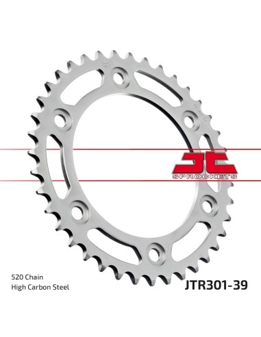 corona moto jt sprockets de acero de 39 dientes jtr301 39