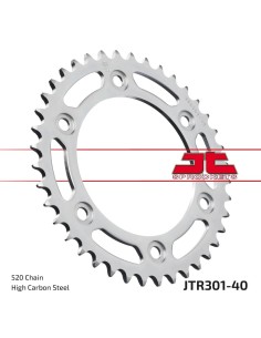 corona moto jt sprockets de acero de 40 dientes jtr301 40