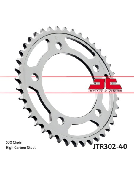 corona moto jt sprockets de acero de 40 dientes jtr302 40