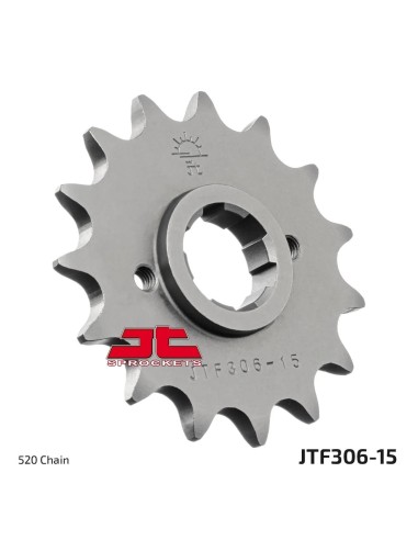 pinon de moto jt sprockets acero 15 dientes p 520 jtf306 15