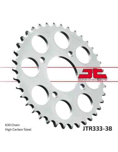 corona moto jt sprockets de acero de 38 dientes jtr333 38