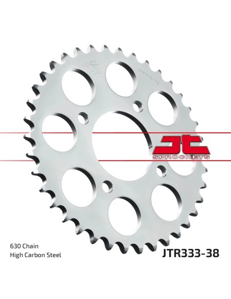 corona moto jt sprockets de acero de 38 dientes jtr333 38