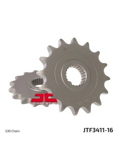 pinon de moto jt sprockets acero 16 dientes p 530 jtf3411 16