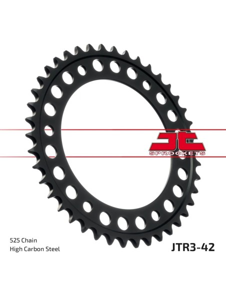 corona moto jt sprockets de acero de 42 dientes jtr3 42