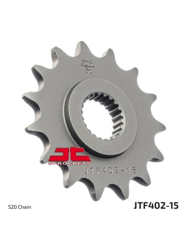pinon de moto jt sprockets acero 15 dientes p 520 jtf402 15