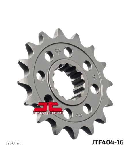 pinon de moto jt sprockets acero 16 dientes p 525 jtf404 16