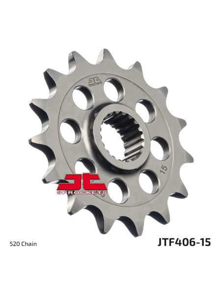 pinon de moto jt sprockets acero 15 dientes p 520 jtf406 15