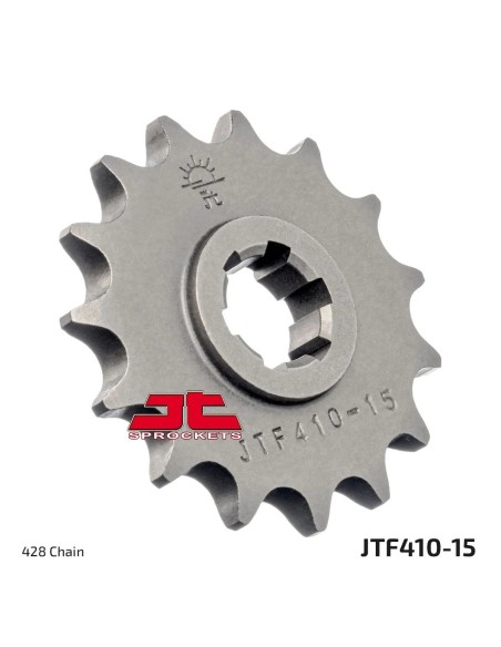 pinon de moto jt sprockets acero 15 dientes p 428 jtf410 15