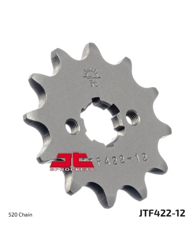 pinon de moto jt sprockets acero 12 dientes p 520 jtf422 12