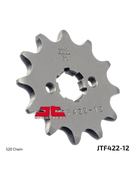 pinon de moto jt sprockets acero 12 dientes p 520 jtf422 12