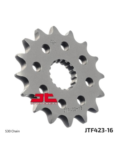pinon de moto jt sprockets acero 16 dientes p 530 jtf423 16