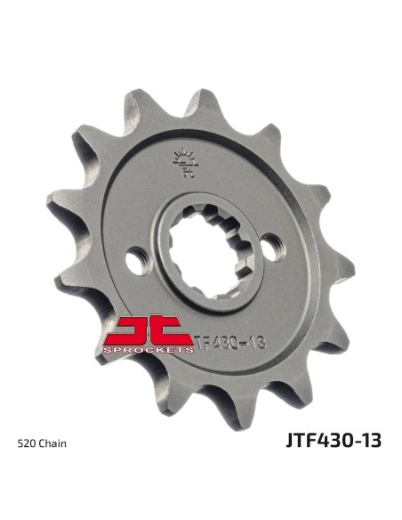 pinon de moto jt sprockets acero 13 dientes p 520 jtf430 13