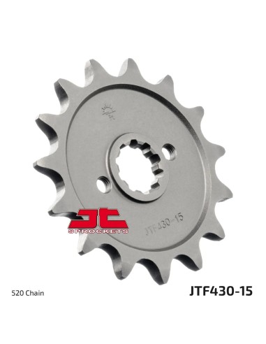 pinon de moto jt sprockets acero 15 dientes p 520 jtf430 15