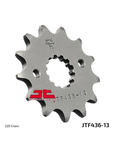 pinon de moto jt sprockets acero 13 dientes p 520 jtf436 13