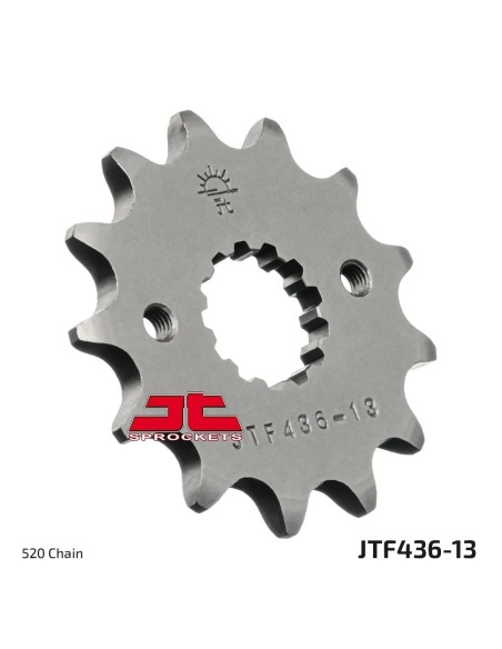 pinon de moto jt sprockets acero 13 dientes p 520 jtf436 13