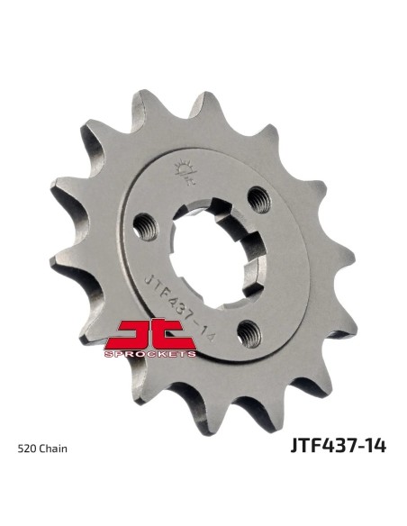 pinon de moto jt sprockets acero 14 dientes p 520 jtf437 14