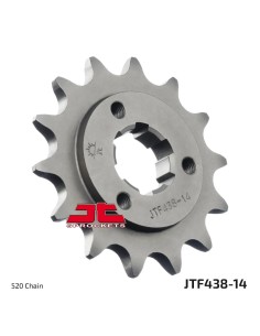 pinon de moto jt sprockets acero 14 dientes p 520 jtf438 14
