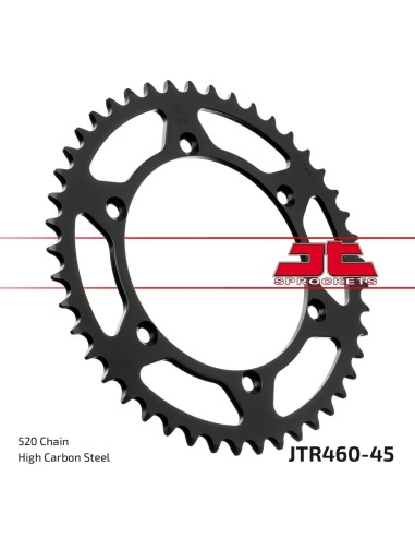 corona moto jt sprockets de acero de 45 dientes jtr460 45