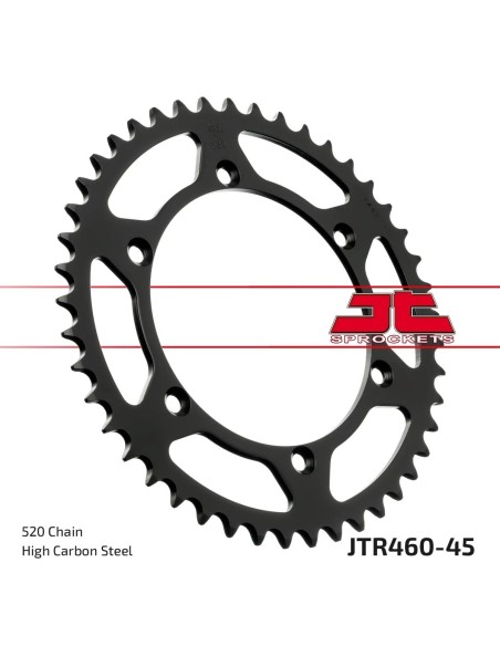 corona moto jt sprockets de acero de 45 dientes jtr460 45