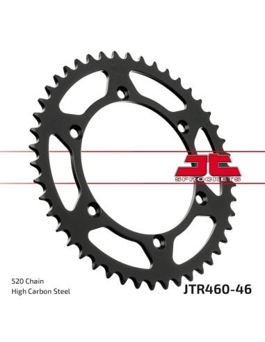 corona moto jt sprockets de acero de 46 dientes jtr460 46