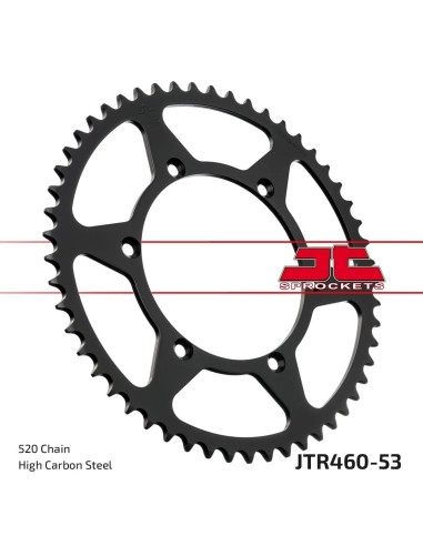 corona moto jt sprockets de acero de 53 dientes jtr460 53