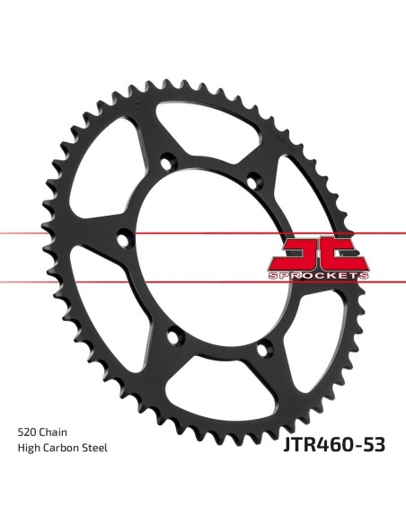 corona moto jt sprockets de acero de 53 dientes jtr460 53