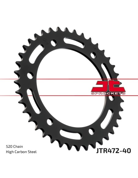 corona moto jt sprockets de acero de 40 dientes jtr472 40