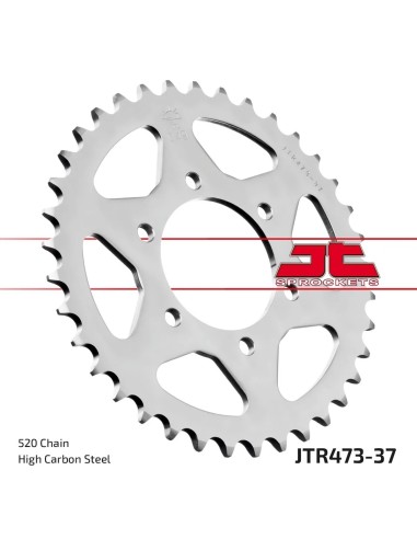 corona moto jt sprockets de acero de 37 dientes jtr473 37