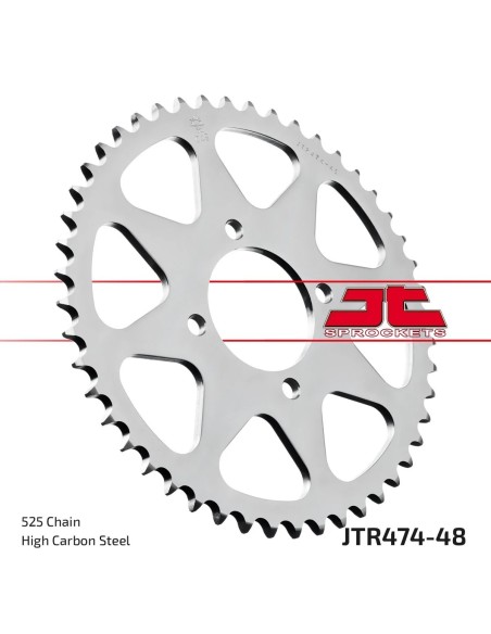 corona moto jt sprockets de acero de 48 dientes jtr474 48