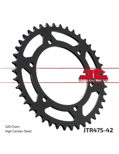 corona moto jt sprockets de acero de 42 dientes jtr475 42
