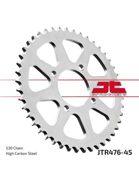 corona moto jt sprockets de acero de 45 dientes jtr476 45