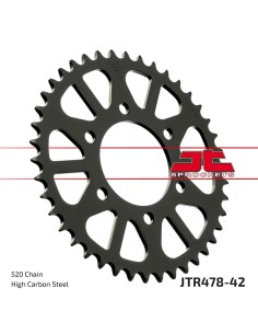 corona moto jt sprockets de acero de 42 dientes jtr478 42