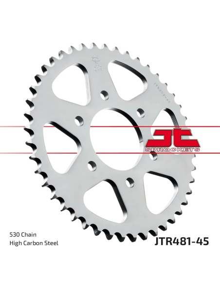 corona moto jt sprockets de acero de 45 dientes jtr481 45