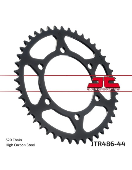corona moto jt sprockets de acero de 44 dientes jtr486 44