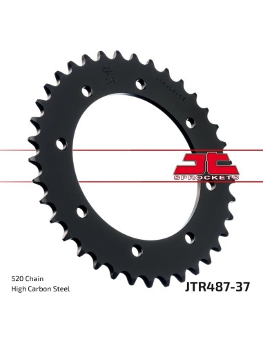 corona moto jt sprockets de acero de 37 dientes jtr487 37
