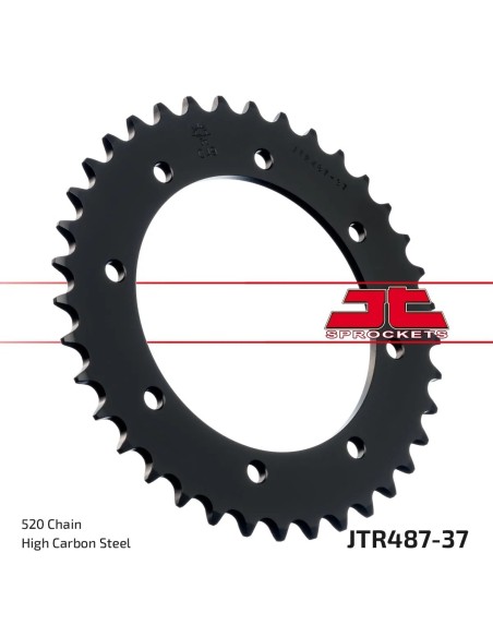corona moto jt sprockets de acero de 37 dientes jtr487 37